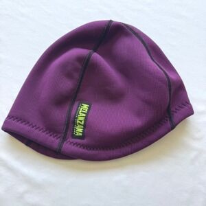 Melanzana Hard Face Fleece Beanie Skullcap Adult Size Large Purple Made in USA